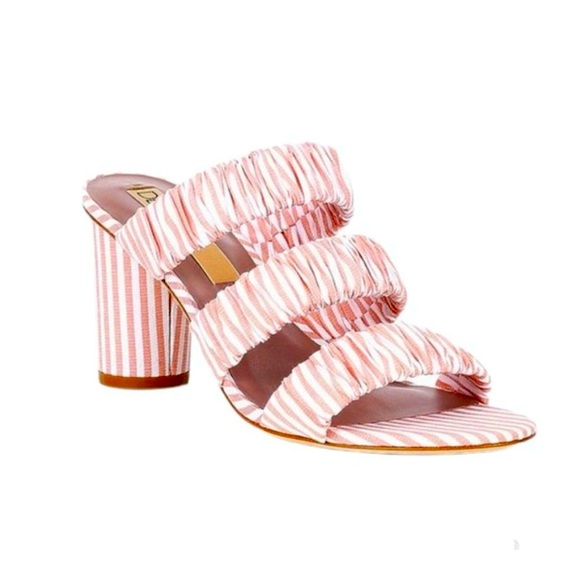 Deltan Shoes - Deltan Colette Stripe Three Band Dress Sandals 7.5